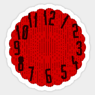 red clock Sticker